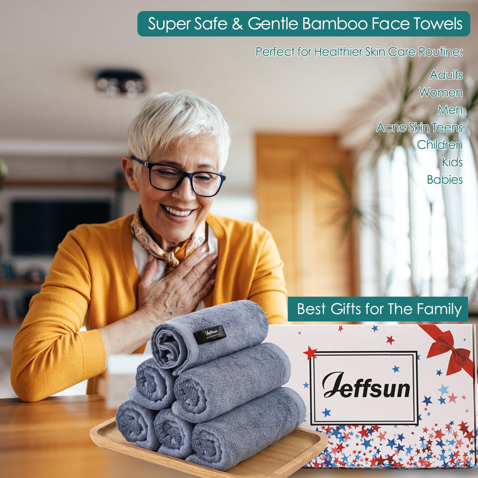 Uso multipropósito para bebés con JEFFSUN, paño suave para cara.