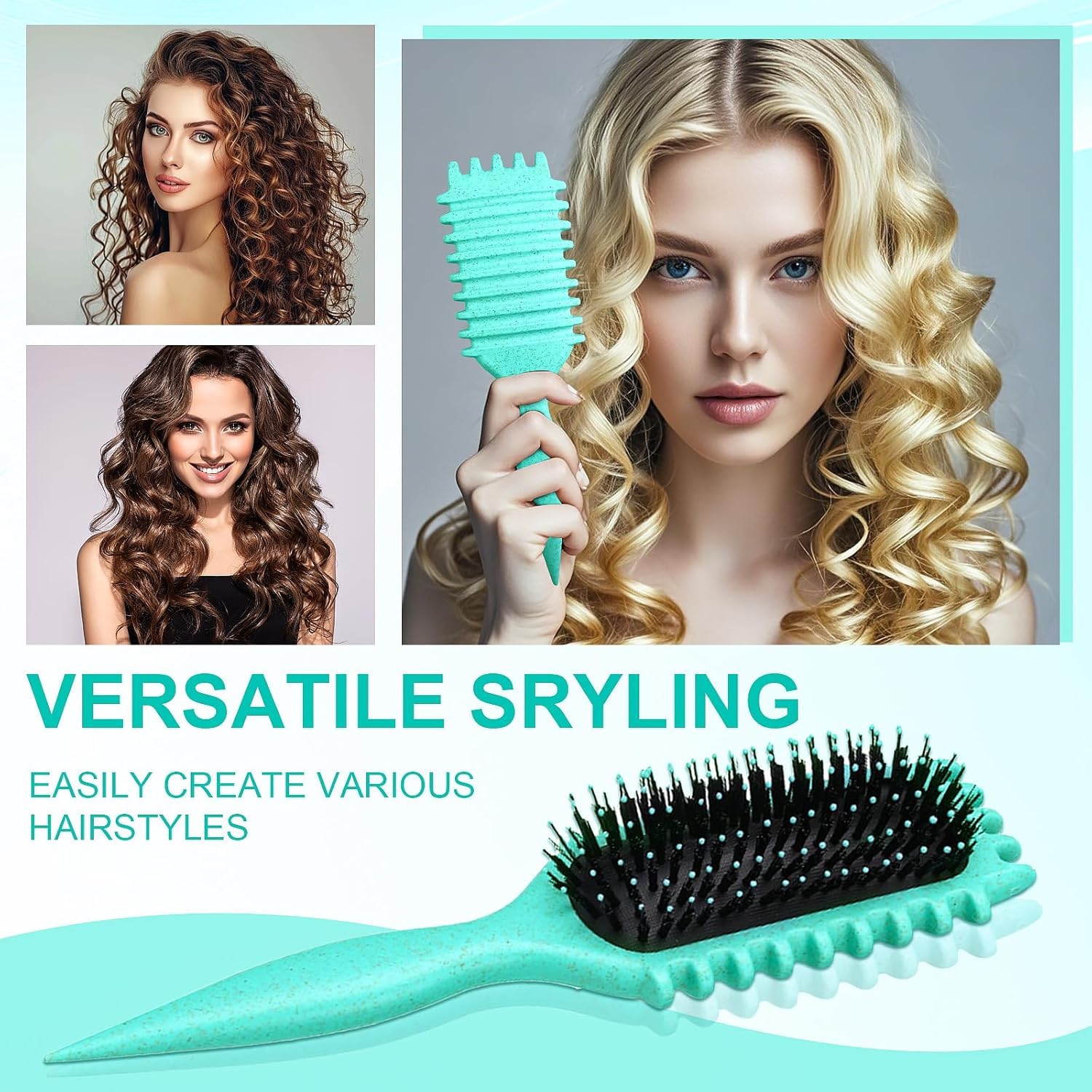 Cerdas especiales del cepillo Jefuzh para distribuir el cabello