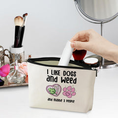 Bolso de maquillaje Jeilink con impresión doble, duradero y fácil de limpiar