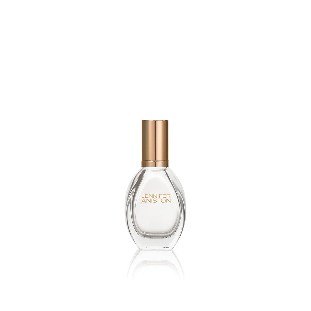 Frasco de Jennifer Aniston Solstice Bloom, primer plano, perfume duradero para uso diario
