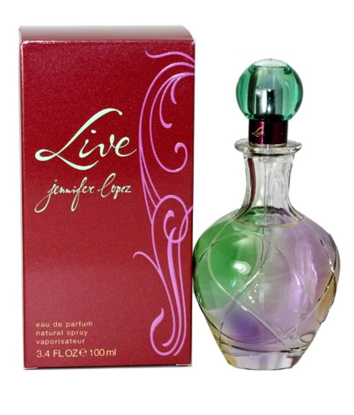 Botella de Jennifer López Live, diseño elegante para noches.