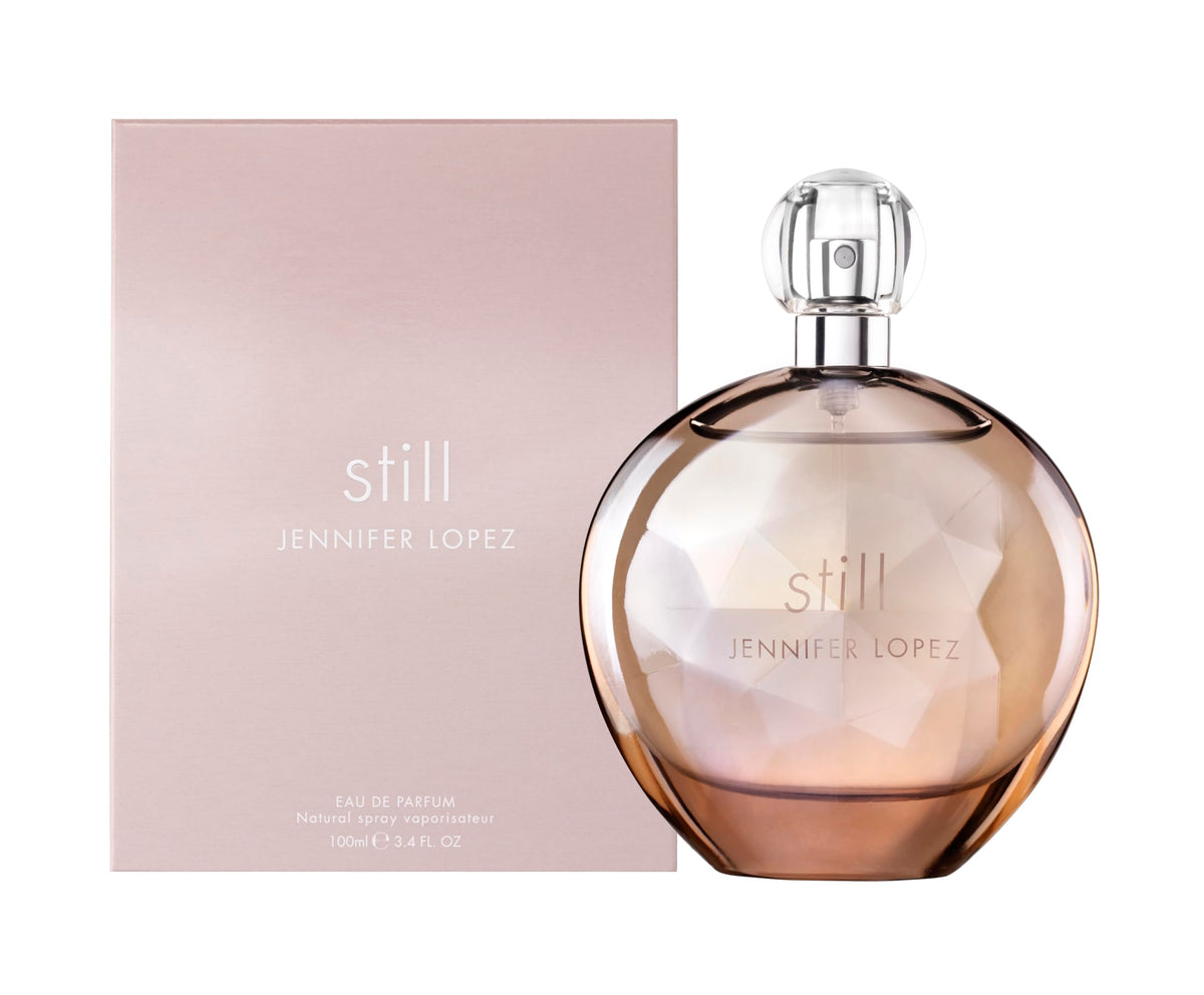 Still de Jennifer López, botella de perfume elegante para mujer, aroma frutal y floral.