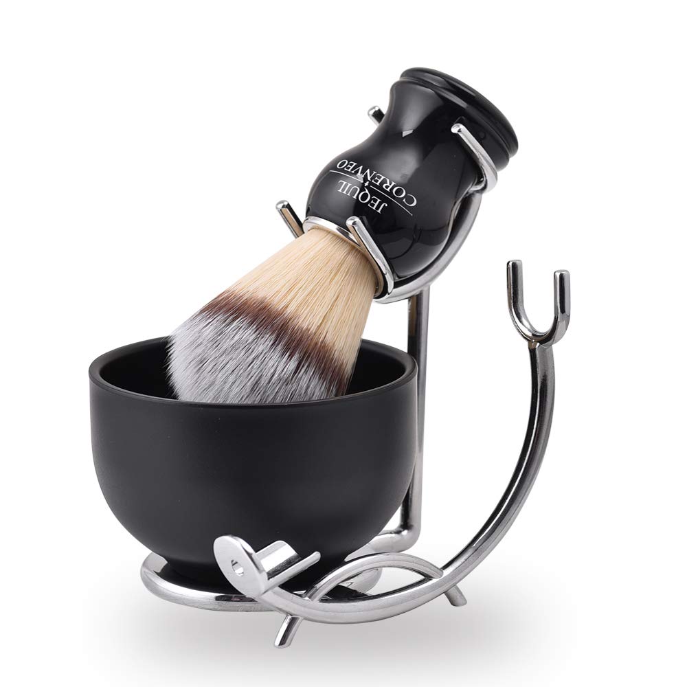 JEQUIL&CORENVEO cepillo de afeitar con espuma suave y captura de agua para una crema rica