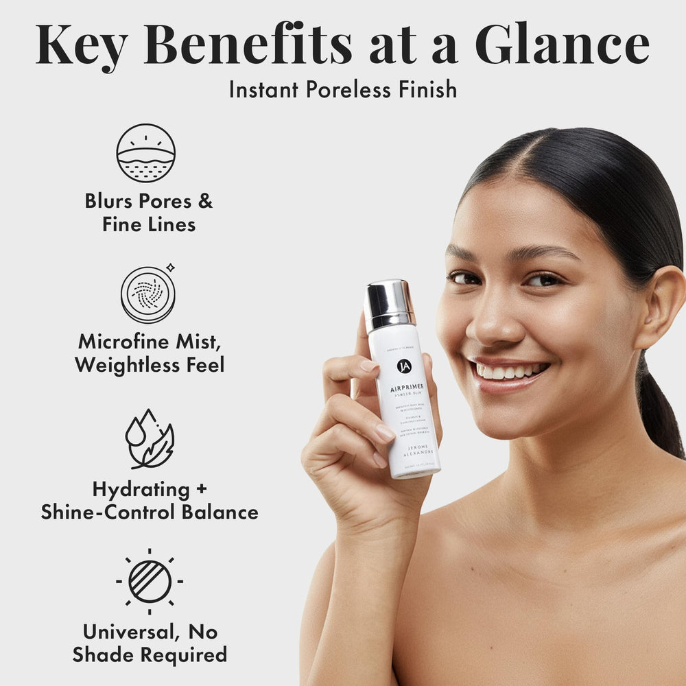Jerome Alexander MagicMinerals LiquidSilk Air Primer prepara la piel antes de la base para mejor adhesión
