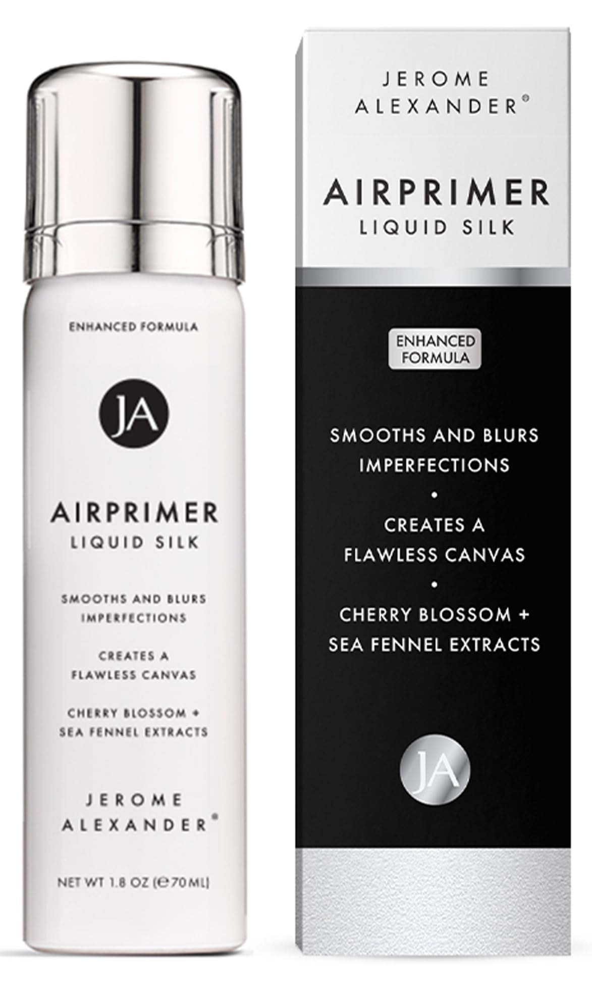 Jerome Alexander MagicMinerals LiquidSilk Air Primer rociado suave para base uniforme y poros menos visibles