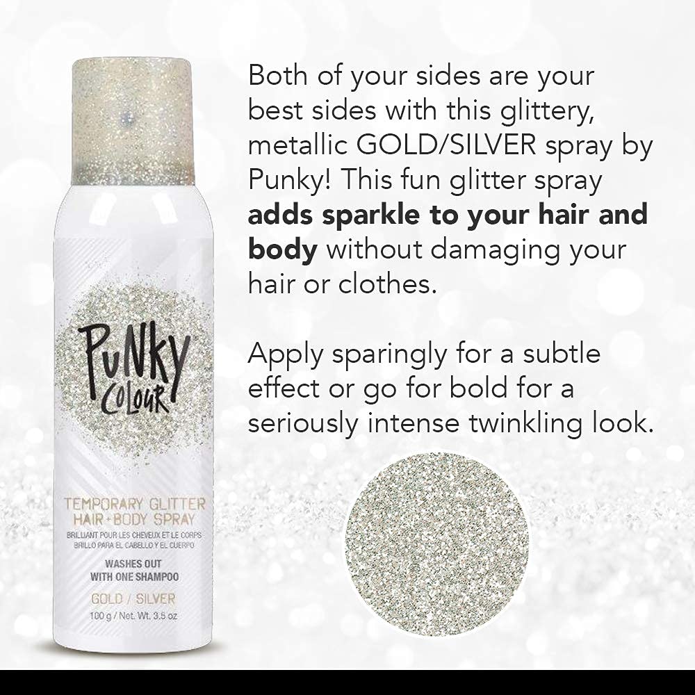 Punky Glitter plata de Jerome Russell en spray, acabado brillante y ligero.