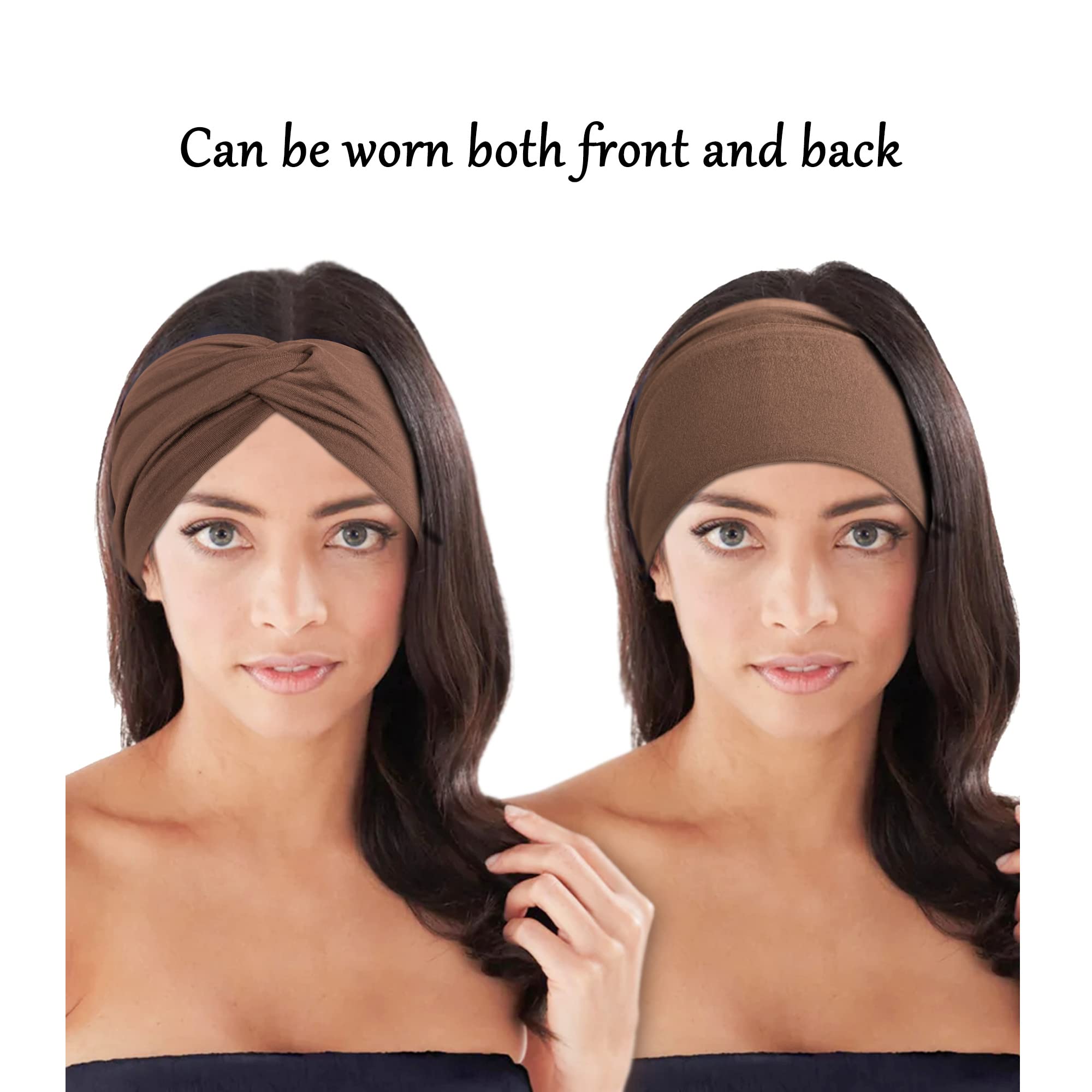 Jesries bandas-cabello-ancha-03: tela suave y transpirable para uso prolongado.