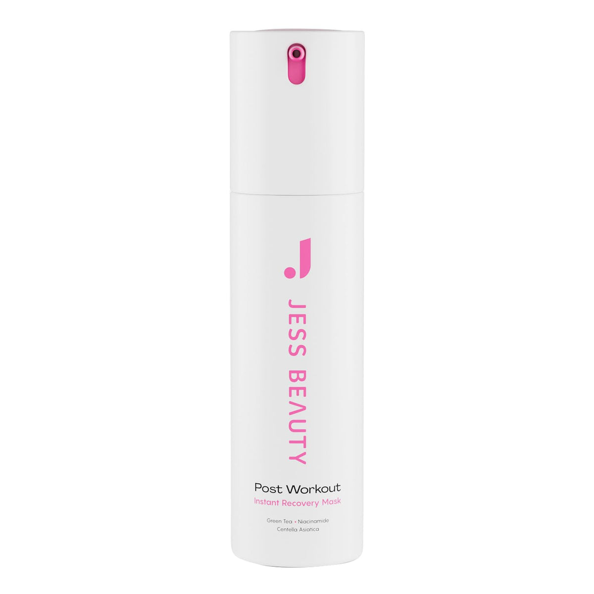 JESS BEAUTY mascarilla gel post-entrenamiento; textura fresca para hidratación rápida.