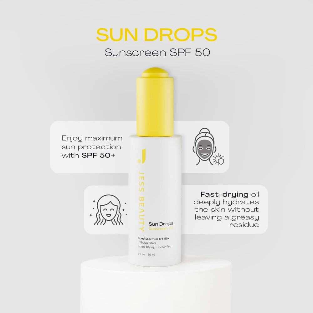 La textura ligera de JESS BEAUTY Gotas Solares se absorbe rápido y sin grasa