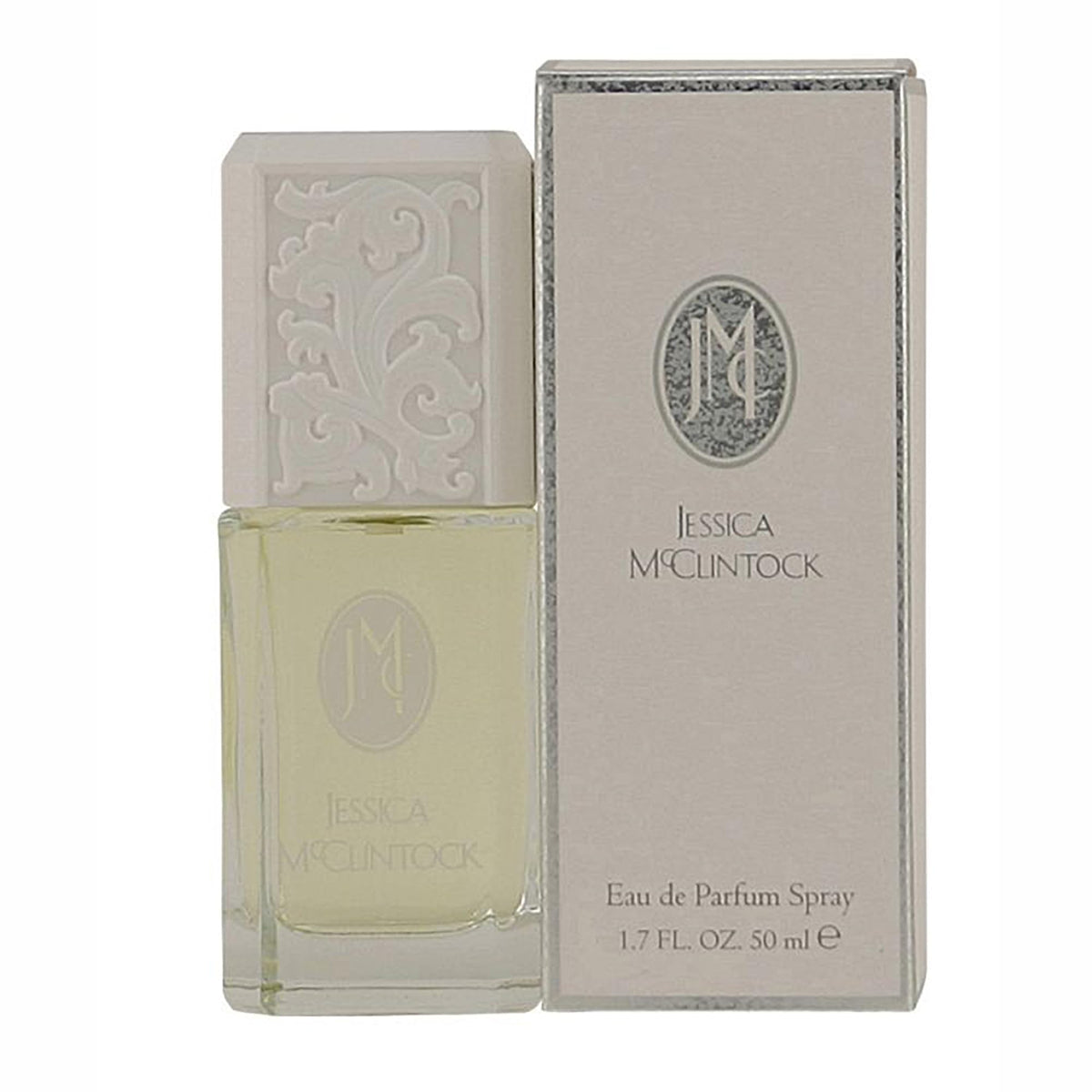 Botella frontal de Jessica McClintock, aroma sofisticado para uso diario.