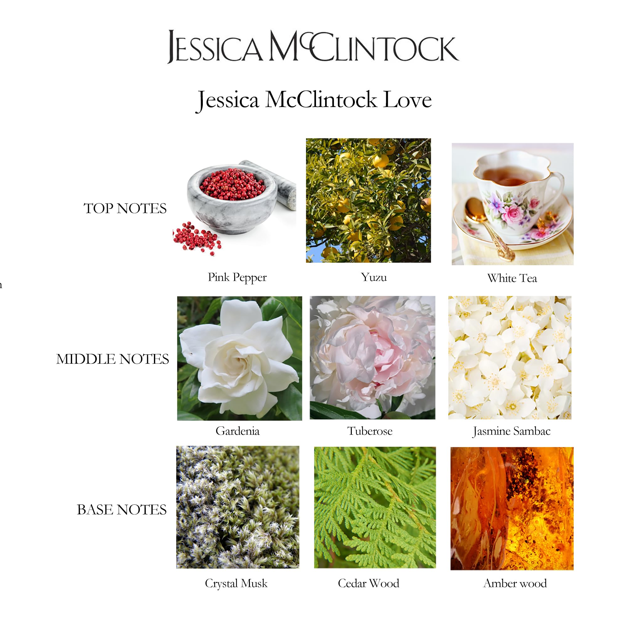Jessica McClintock Love botella rosa burbujeante, toque clásico para la colección.