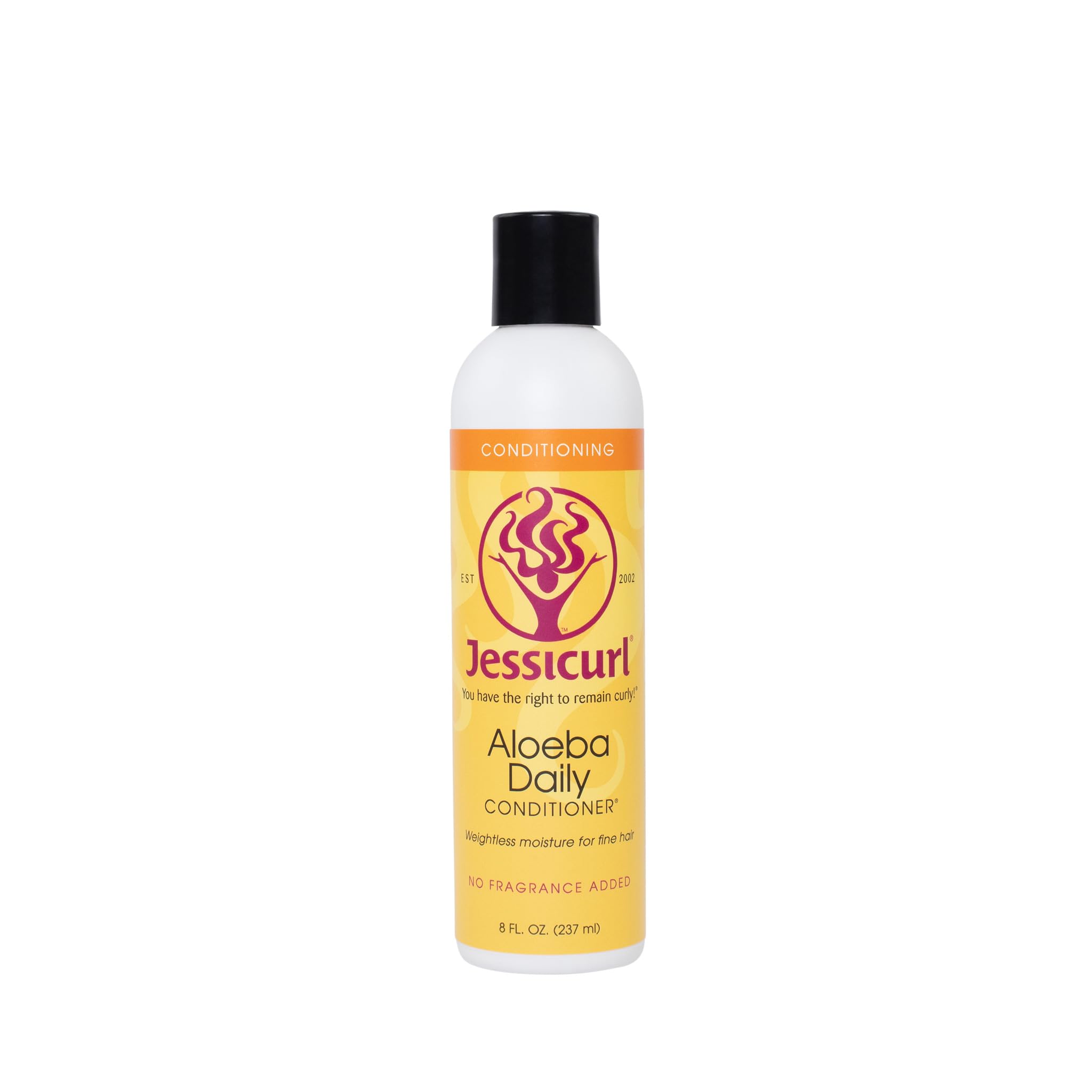 Jessicurl Aloeba Acondicionador Diario botella: hidratación ligera para cabello fino y rizado