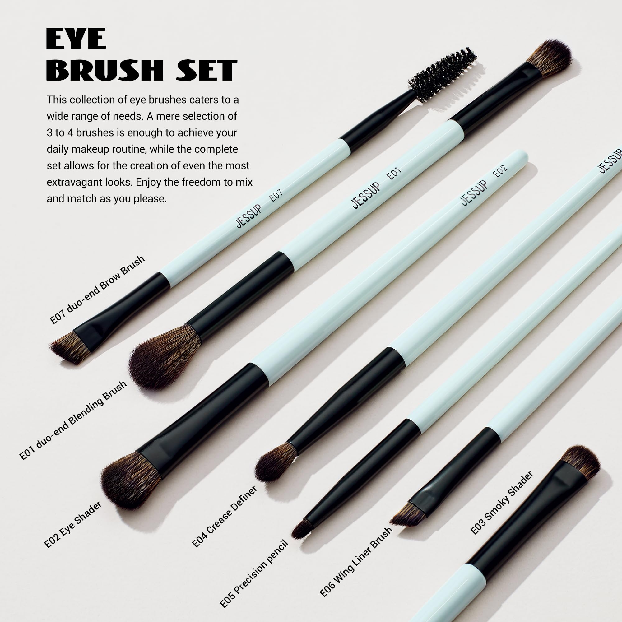 Brocha Jessup cejas delineador, trazos nítidos