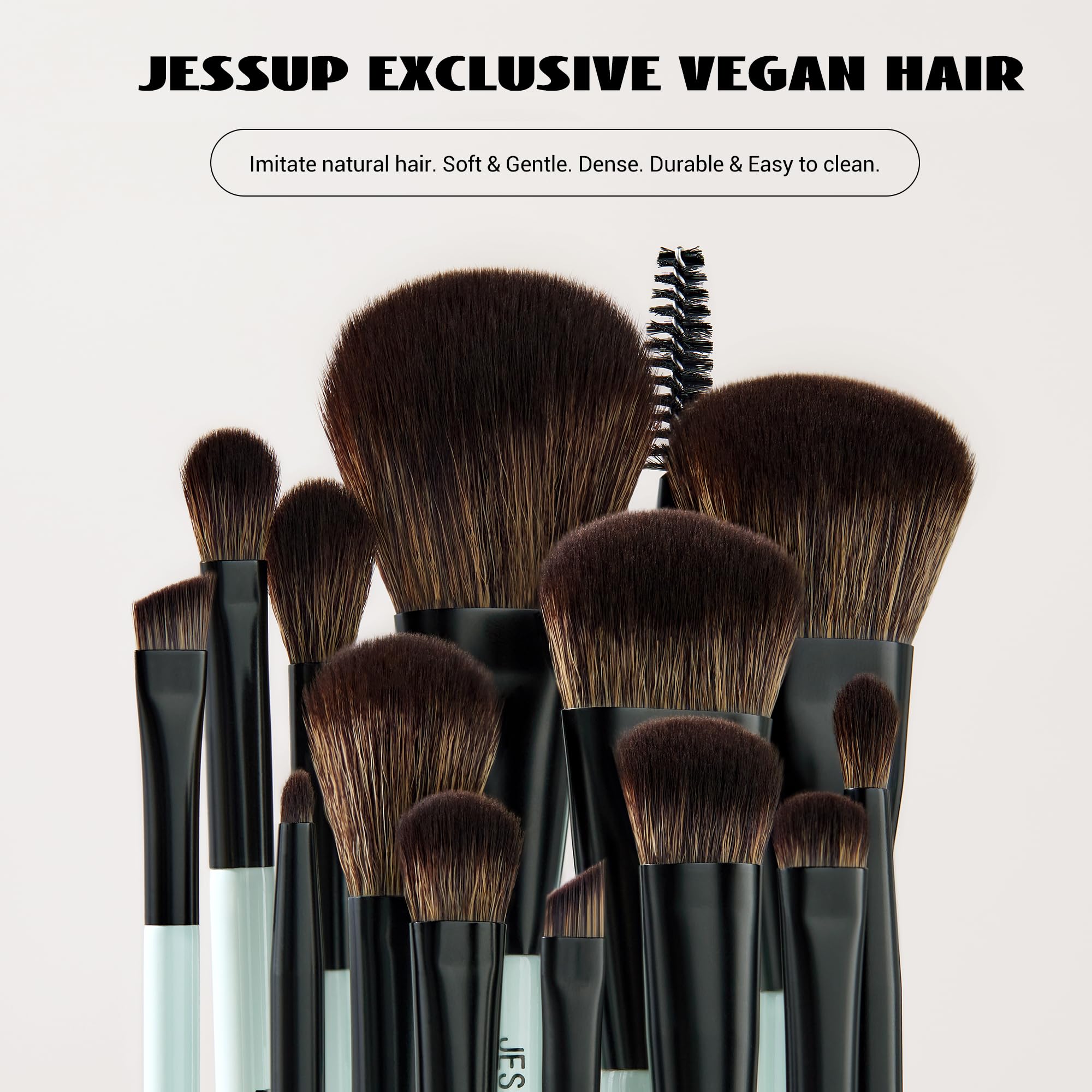 Brocha Jessup rostro para base y corrector, aplicación suave