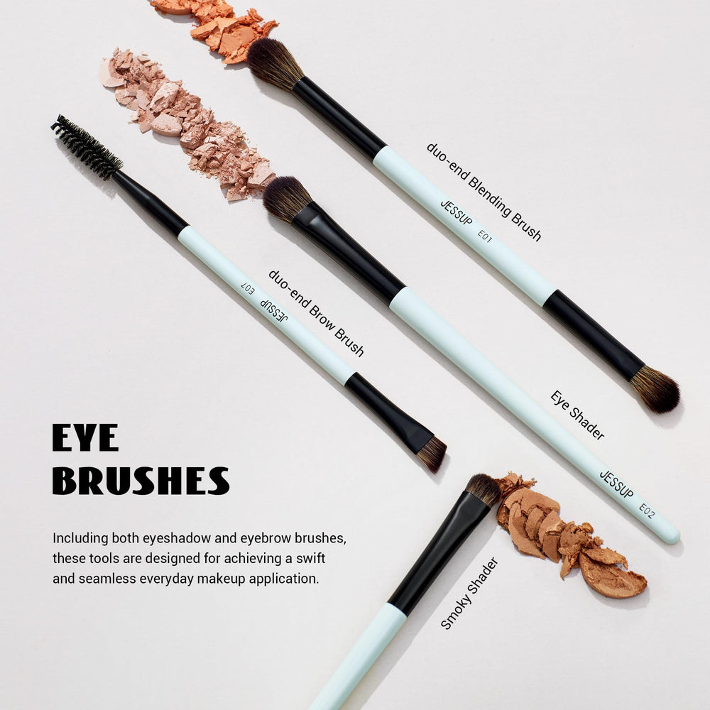 Pinceau sourcils double-face Jessup pour définition précise.