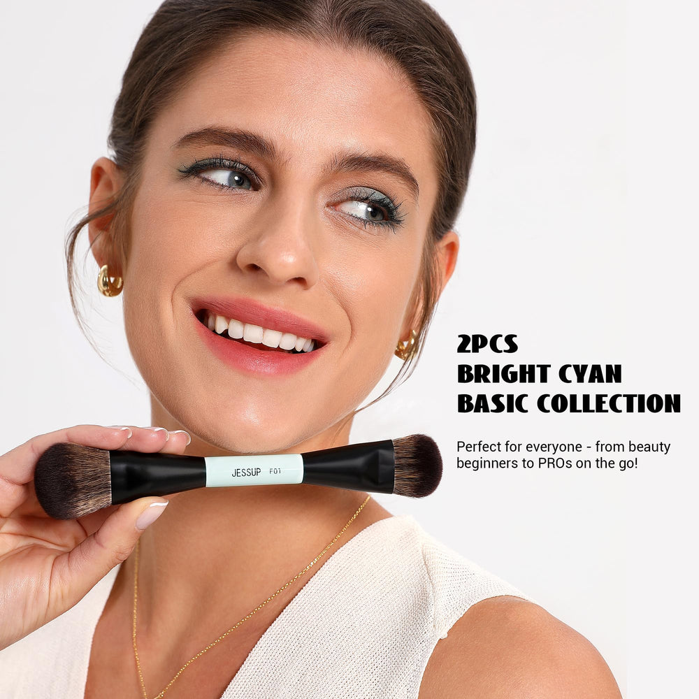 Pincel doble extremo Jessup para difuminar sombras y delinear ojos.