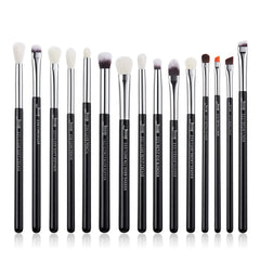Pinceles Jessup para ojos: set profesional de 15 piezas para difuminar sombras con suavidad