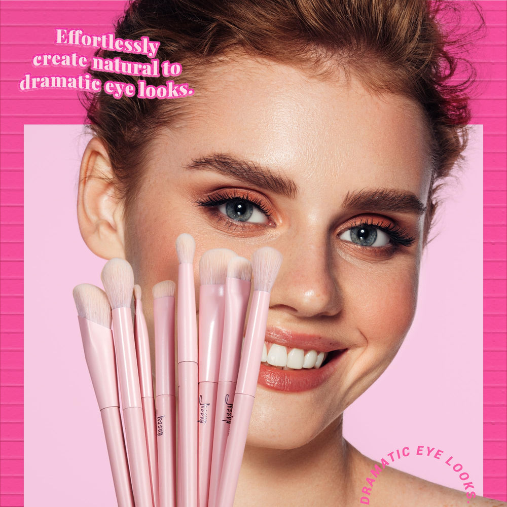 Pinceles Jessup para uso diario de maquillaje, ideal para viajes y rutina.