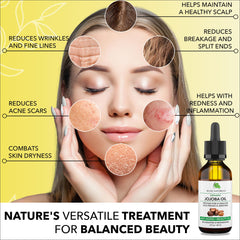 Jeune Naturelle Aceite de jojoba, cabello, nutre desde raíces hasta puntas para un aspecto sano