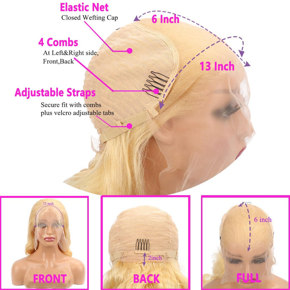 Jewhaut 613 densidad 200, cabello humano con línea natural prepeinada.