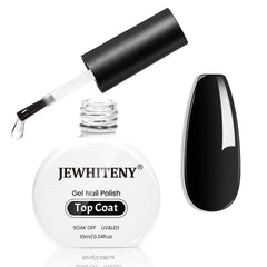 JEWHITENY capa superior brillo alto para uñas, acabado suave y resistente.