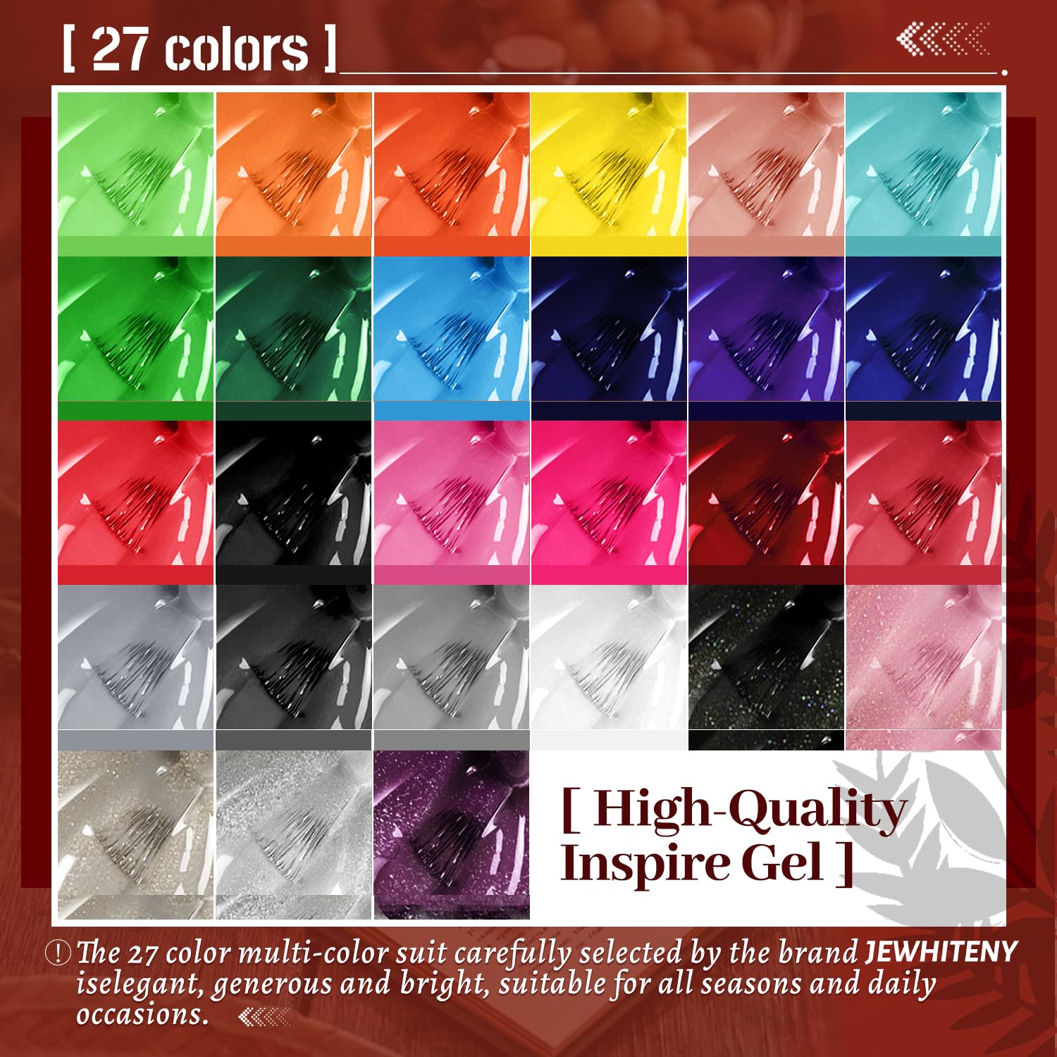 jewhiteny 27 colores esmalte gel para manicura versátil y creativa