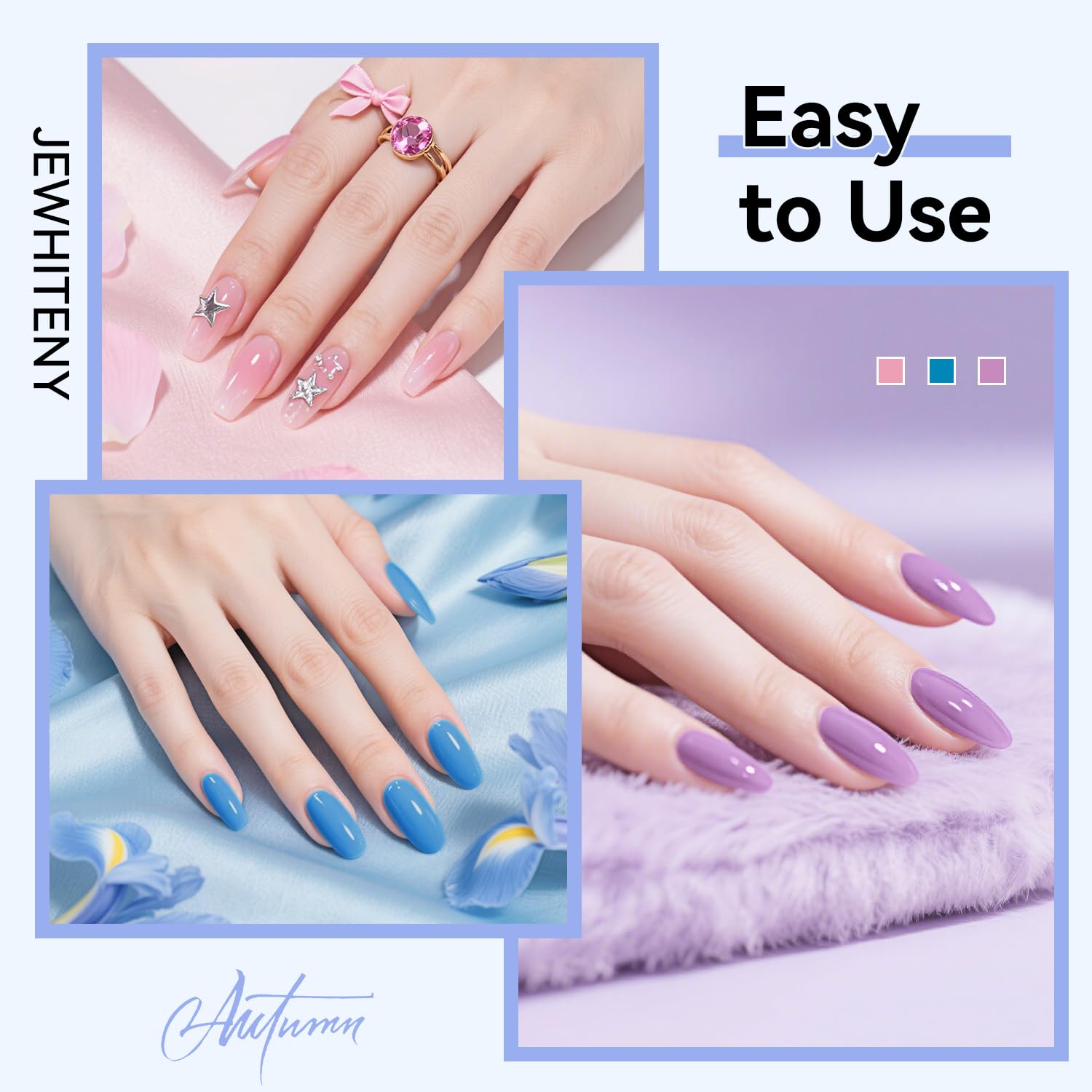 JEWHITENY gel nude rosa, tono natural para French manicure elegante