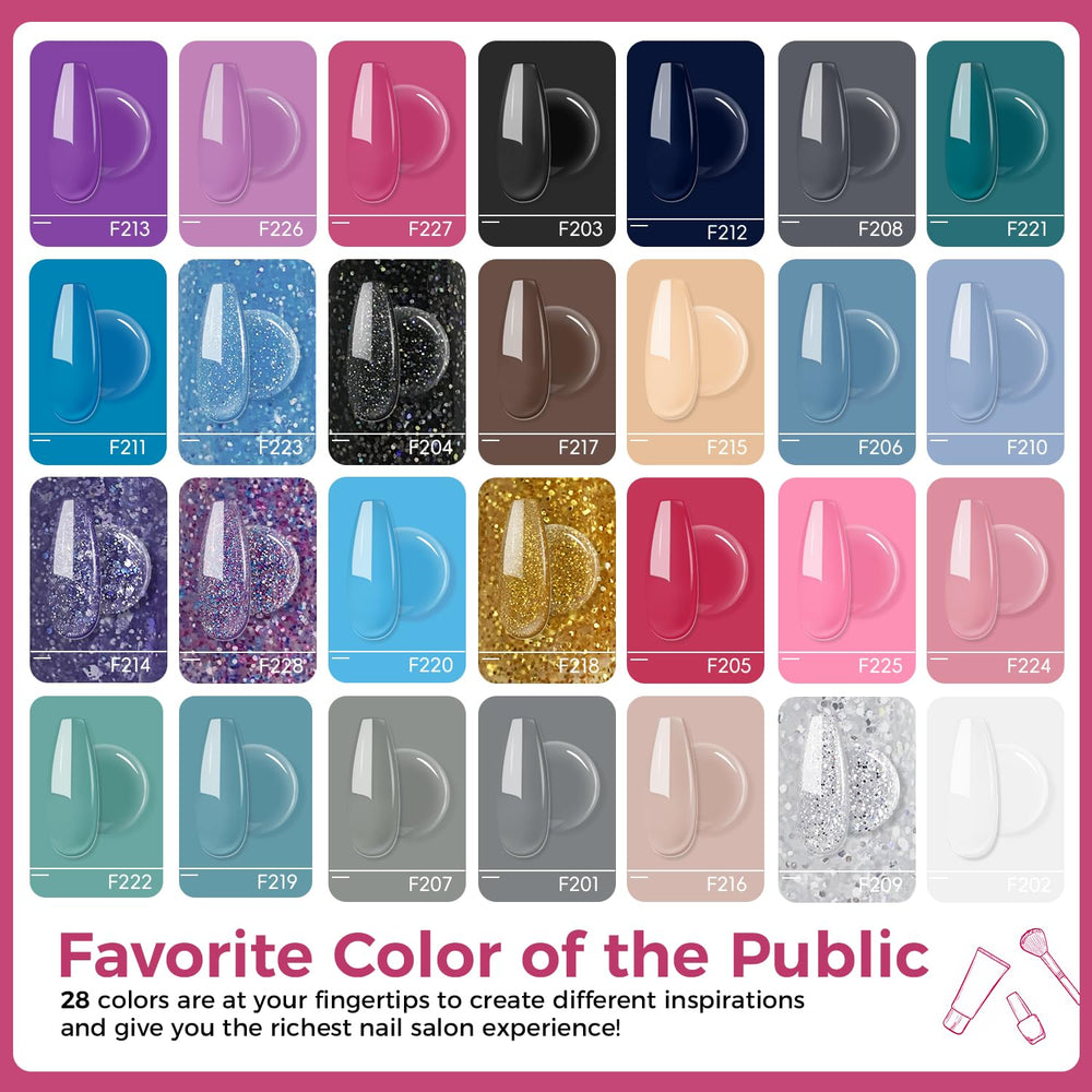 La paleta JEWHITENY de 28 colores ofrece opciones para cualquier estilo.