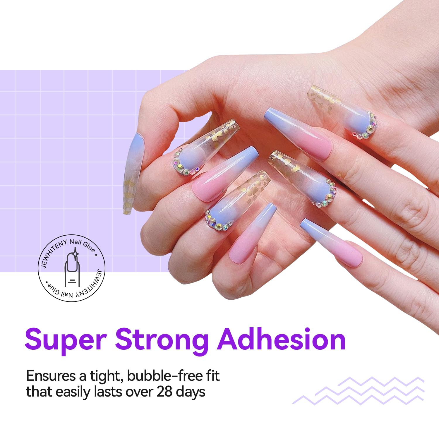JEWHITENY adhesión duradera bajo lámpara LED/UV para uñas.
