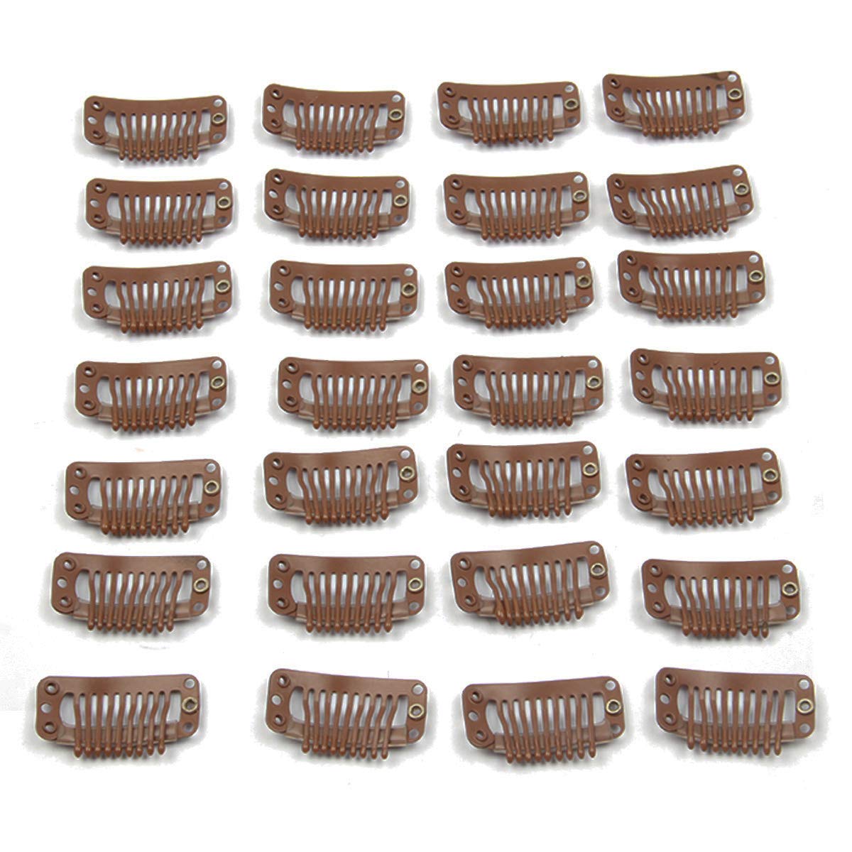 Clip metálico JFFX de 32 mm con 9 dientes para extensiones