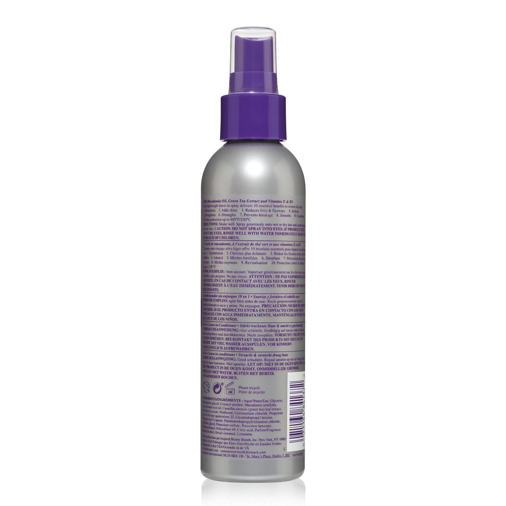 Jhirmack 10-en-1: aceite de macadamia nutre la fibra capilar.