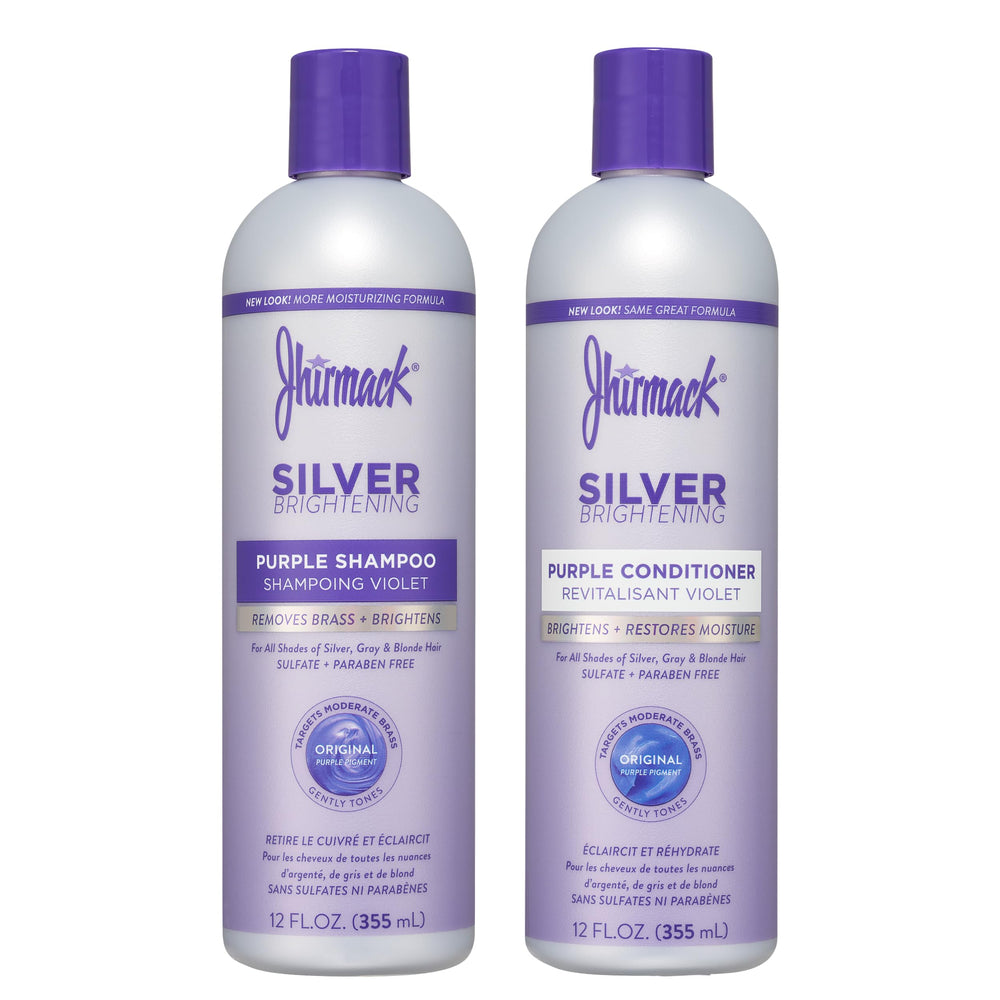 Jhirmack Plateado champú frente: realza tonos plateados con brillo saludable.