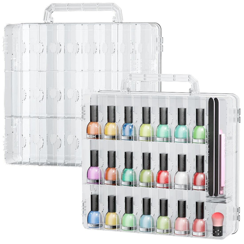 JIASHENG organizador de esmaltes con 48 botellas, visión clara para elegir color rápidamente