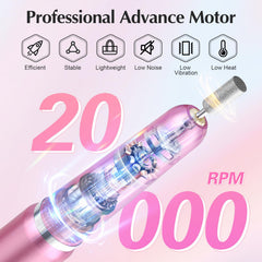 JIASHENG velocidad ajustable 0-20000rpm para uñas con precisión.