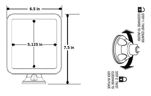 JiBen Espejo portátil sin cables, ideal para viaje y hogar.
