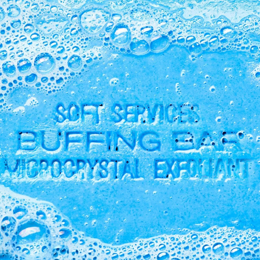 JIGME CALA SOFT.SERVICESS barra exfoliante en la ducha exfoliando suavemente.
