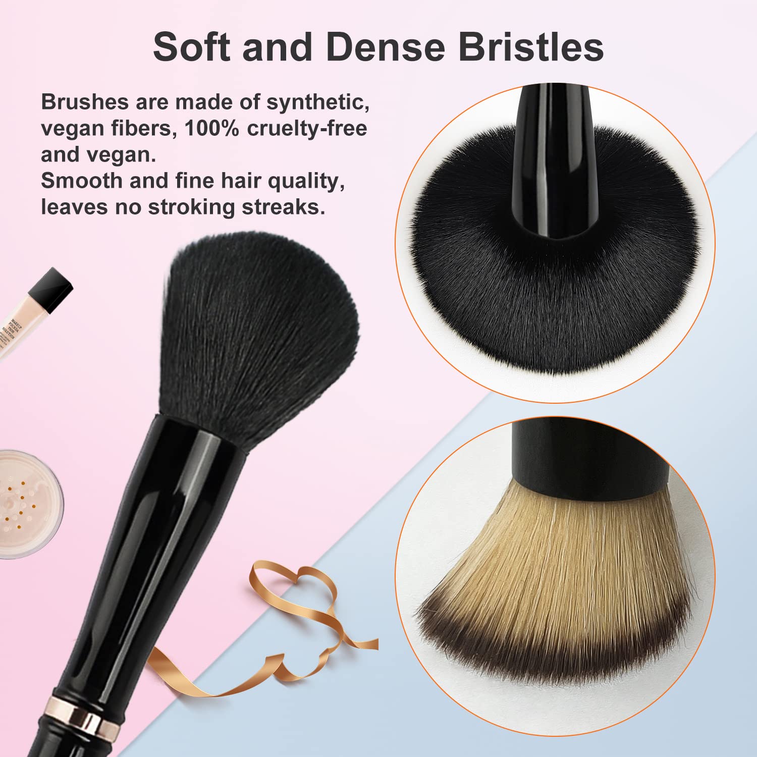 Brocha de sombras JILIER, aplicación precisa para looks detallados.