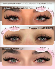 Jimire Manga Lash Clusters con pestañas inferiores de 5–6 mm para completar la mirada.