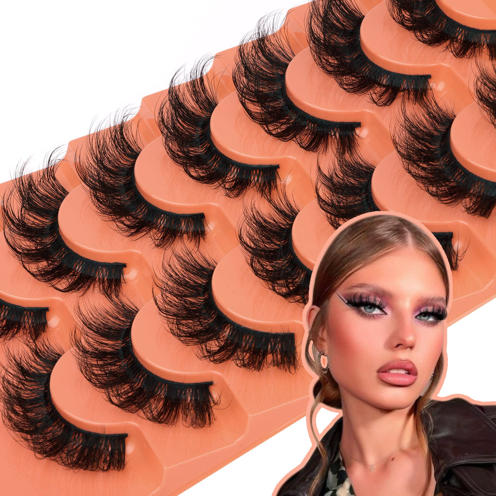 Paquete de 7 pares de pestañas de JIMIRE para múltiples looks.