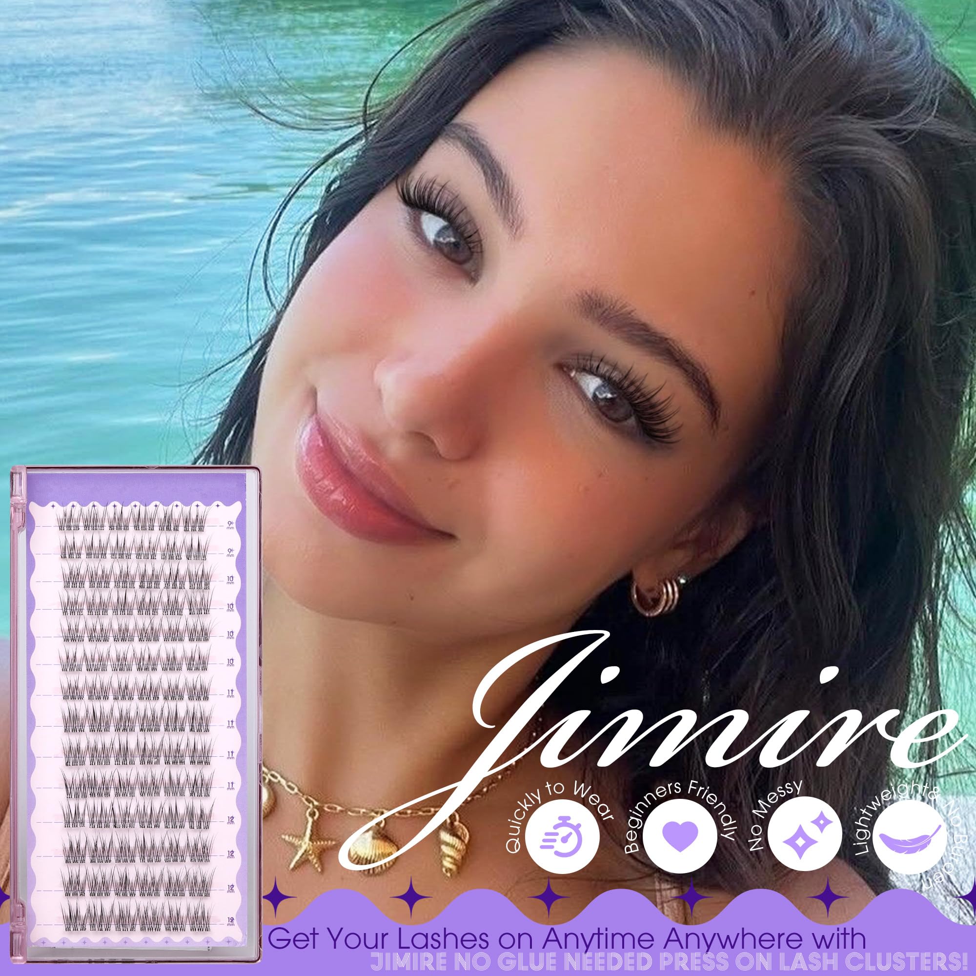 Pestañas JIMIRE banda invisible para acabado discreto