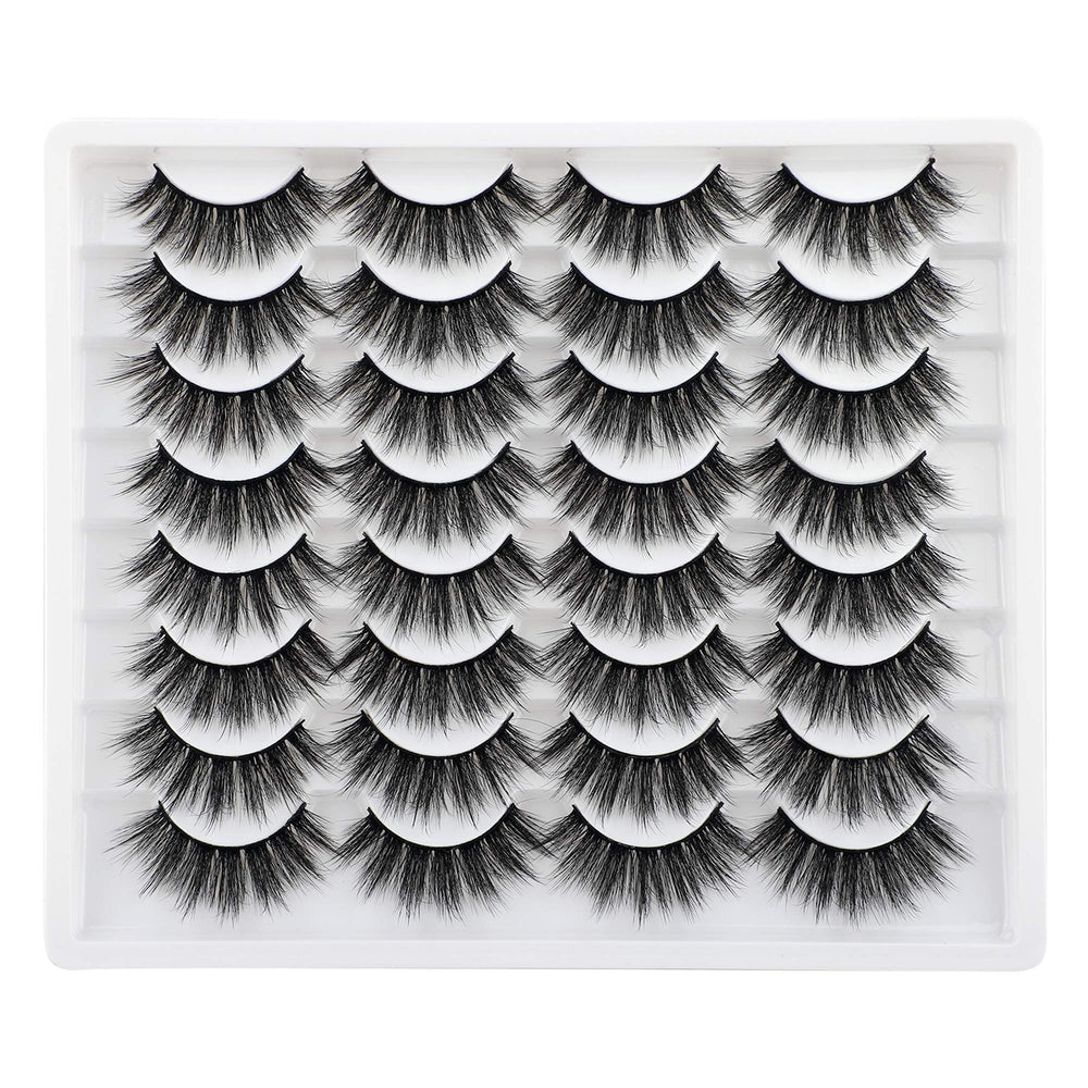 Pestañas falsas JIMIRE 16 pares, volumen esponjoso para ojos más expresivos y naturales.