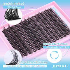 JIMIRE: pestañas individuales 9-16 mm 280 unidades para transición natural.