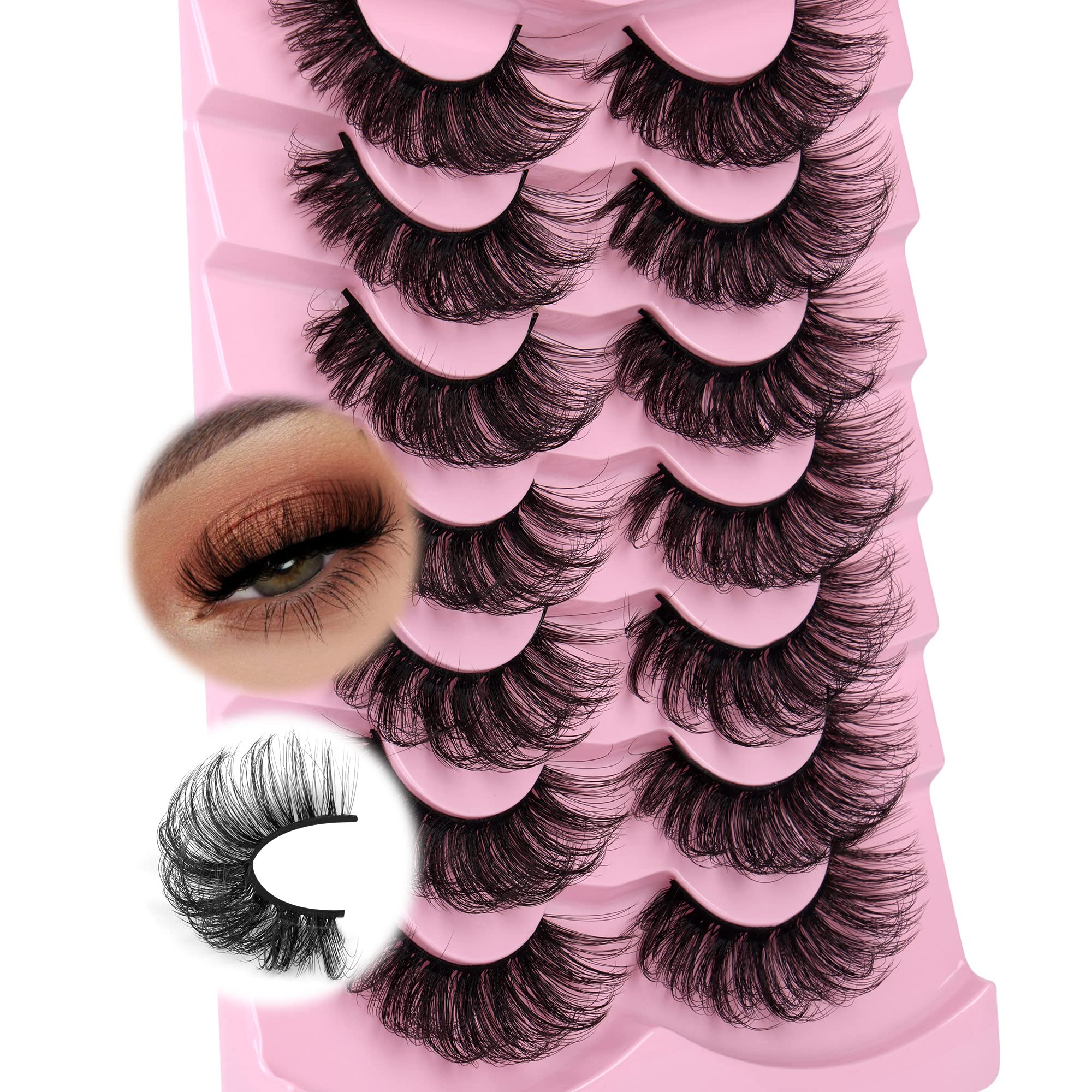 Pestanas JIMIRE 20mm con acabado suave, ideales para looks nocturnos.