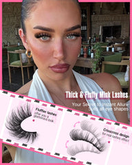 Pestañas JIMIRE mink sintético curva D con efecto extensiones.