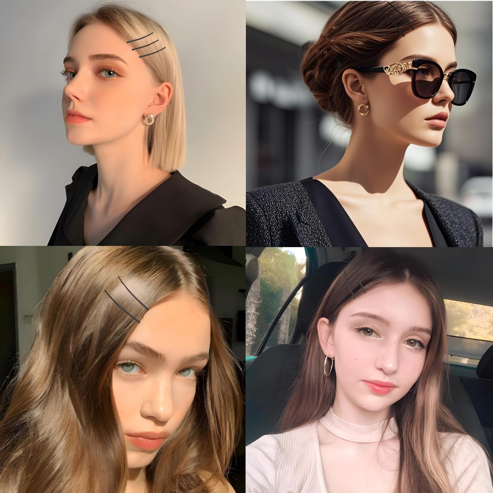 Pinzas curvas Jimmidy para distintos tipos de cabello, aptas para mechones y ondas
