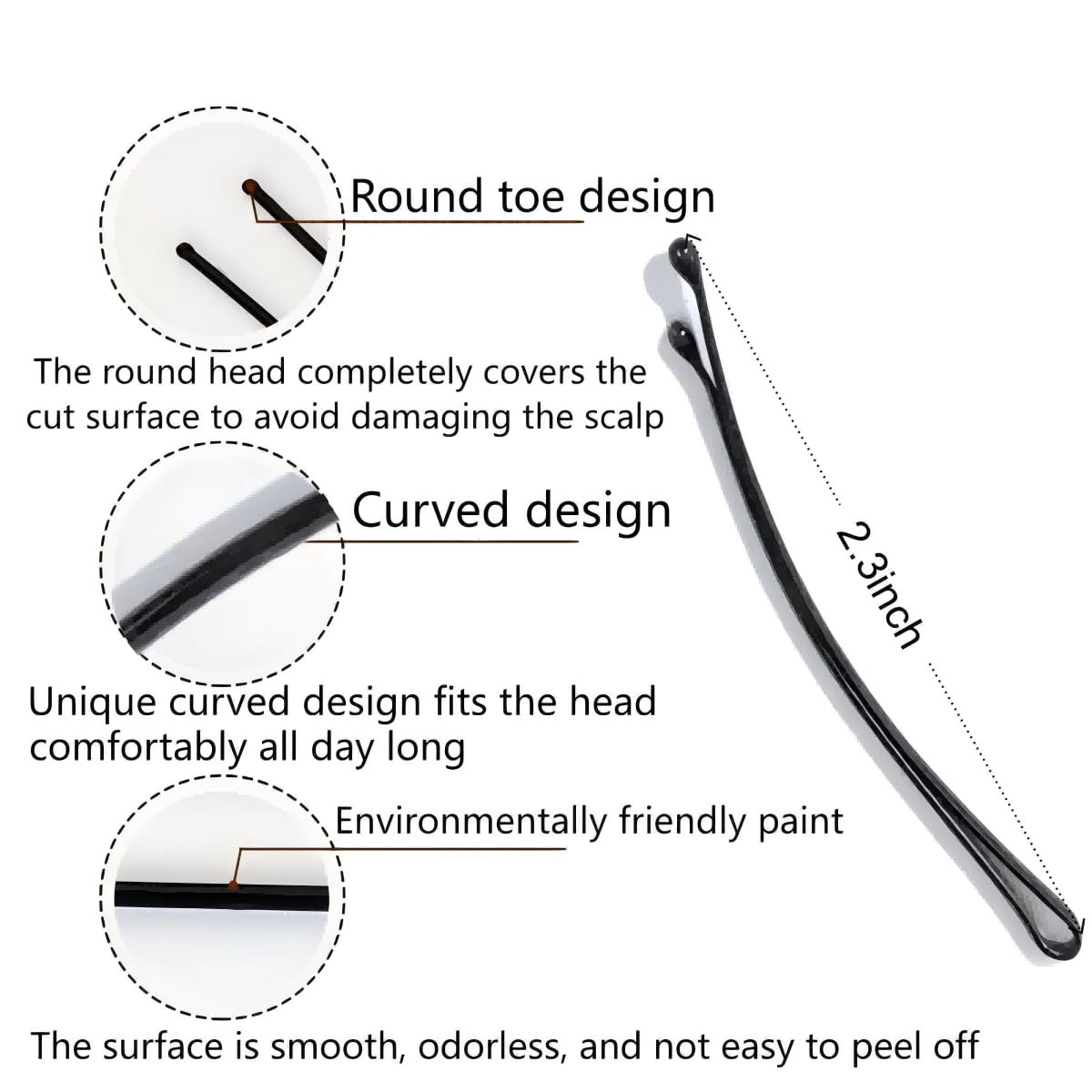 Pinzas curvas Jimmidy para uso diario, diseño ergonómico y cómodo