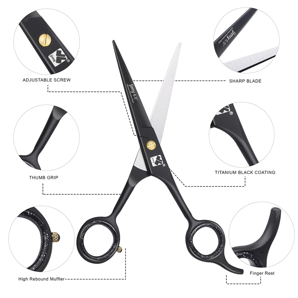 Jimy tijeras pelo uso doble barba y cabello para estilo versátil.