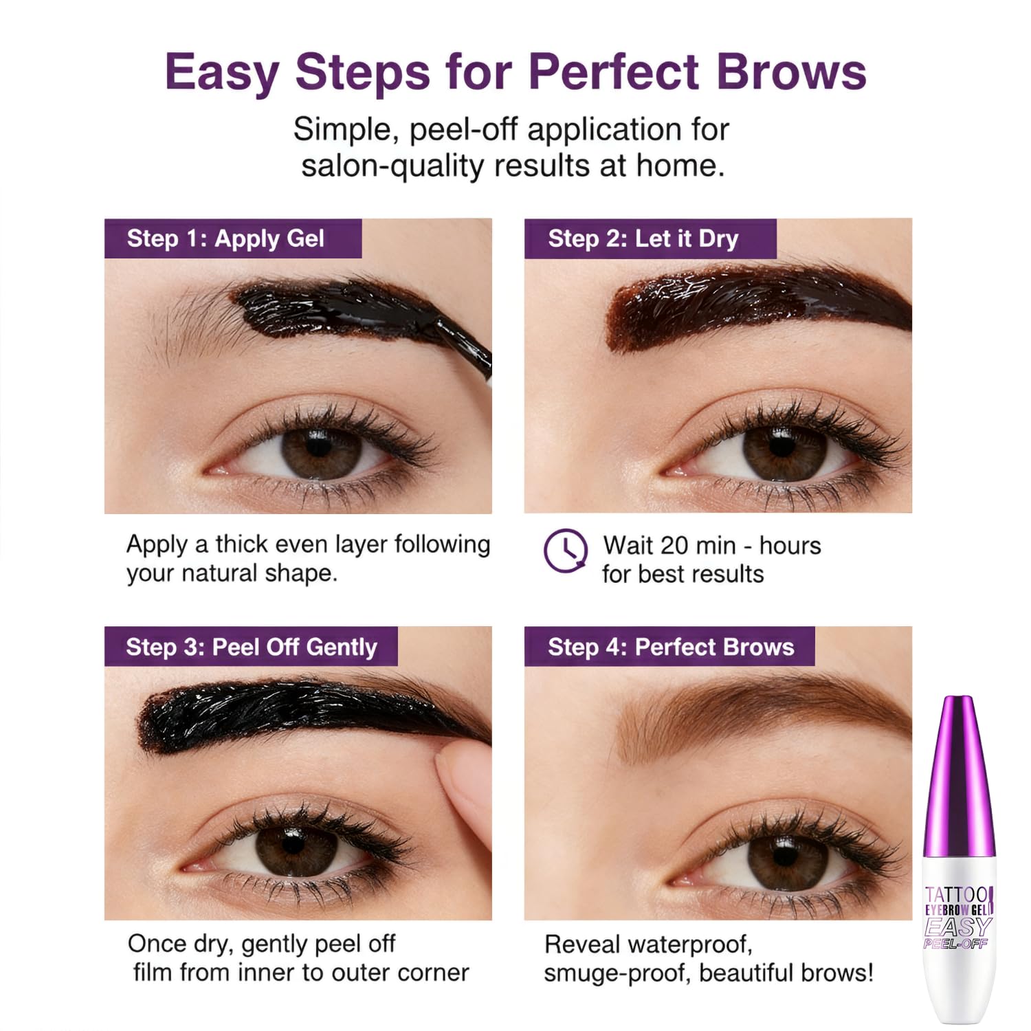 JIMYAUQIN waterproof, sweatproof brow gel resists gym sessions.