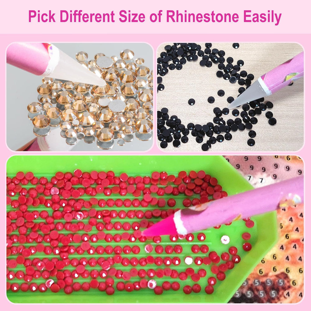 JINJINANV uñas con piedras cristalinas para brillos y detalles