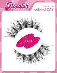 Pestañas Jiocolor banda flexible para adaptar la curva del ojo.